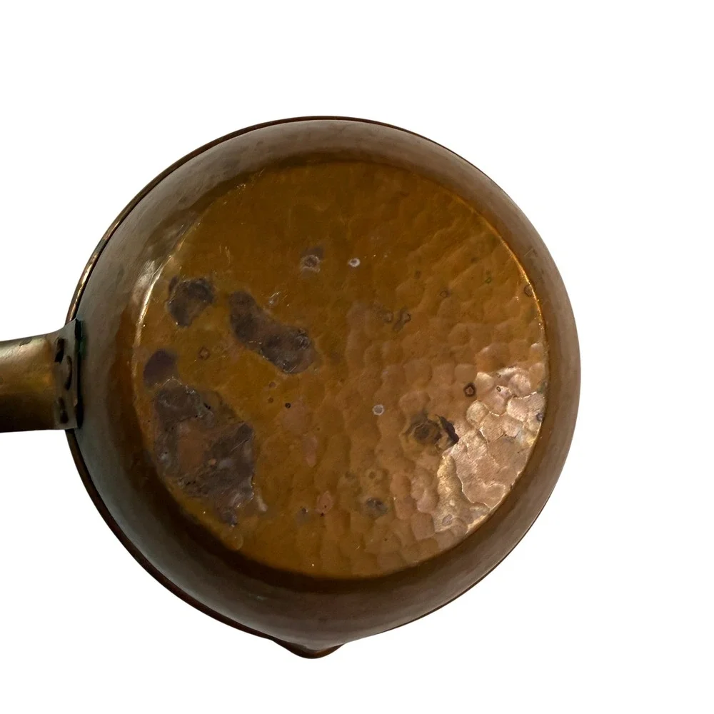 Vintage Hammered Copper Sauce Pan Small Rustic Farmhouse Butter Warmer Primitive